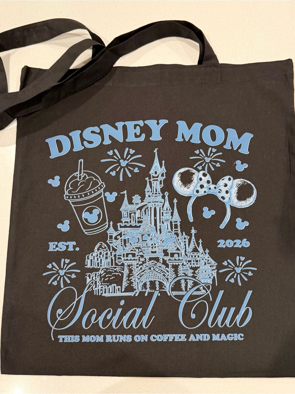 Disney Mom Social Club Black Tote Bag